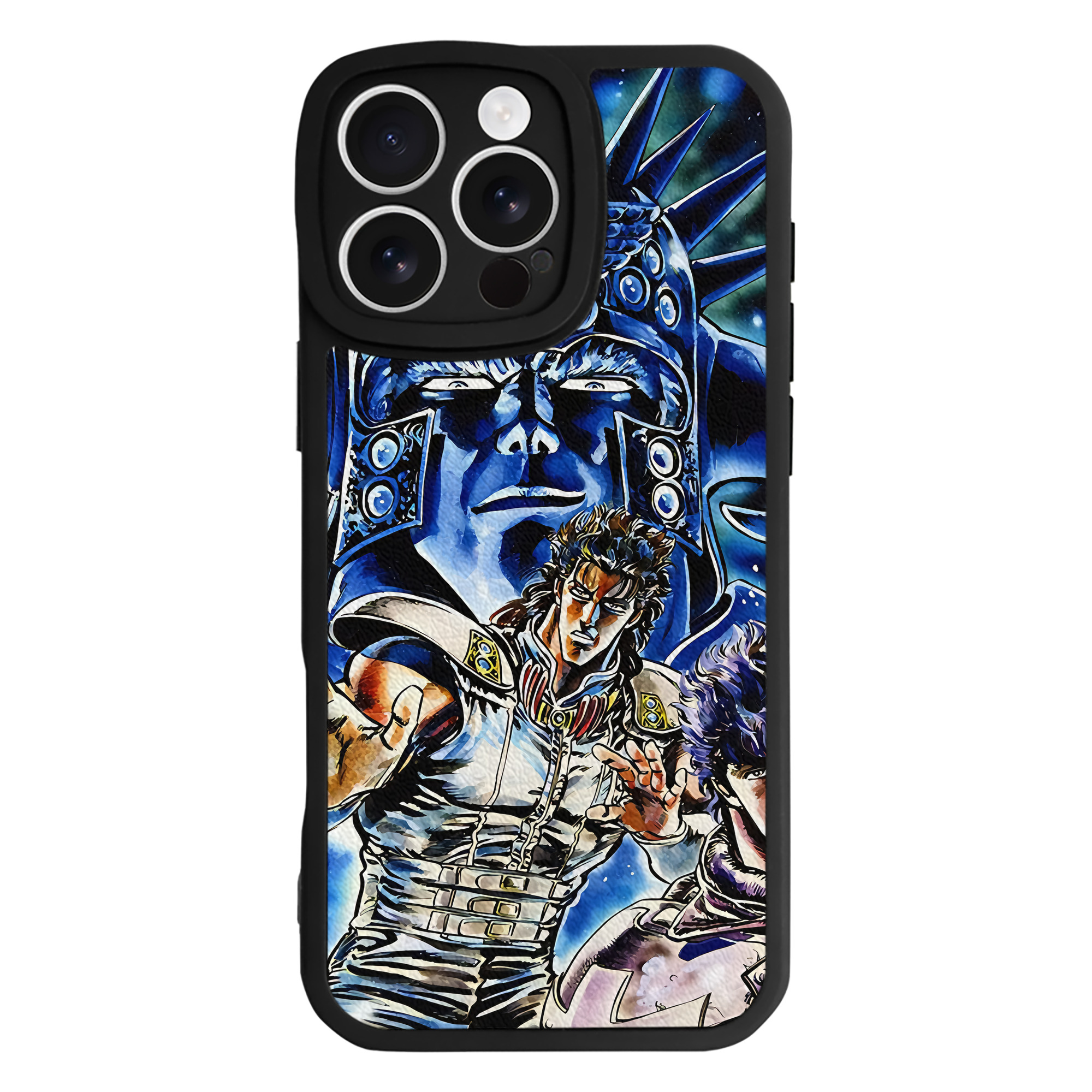 （画像用） 北斗の拳 Fist of the North Star 【iPhone 16シリーズ対応】シリコンスマホケース（レザー調） 材質：シリコン
